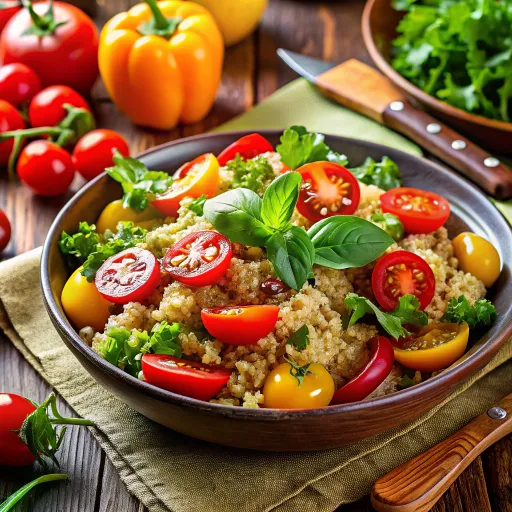 मसालेदार शिमला मिर्च और क्विनोआ स्टर फ्राई