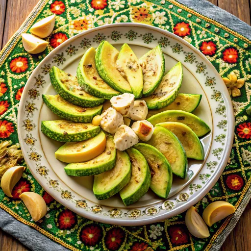 लहसुन-मीठा केला और एवोकाडो सलाद