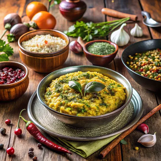 लहसुन-पालक और ज्वार का खिचड़ी